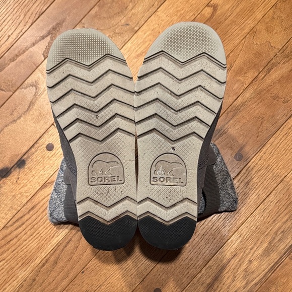 Sorel Rylee Ell Gray Boots with Knit Trim - Picture 3 of 4